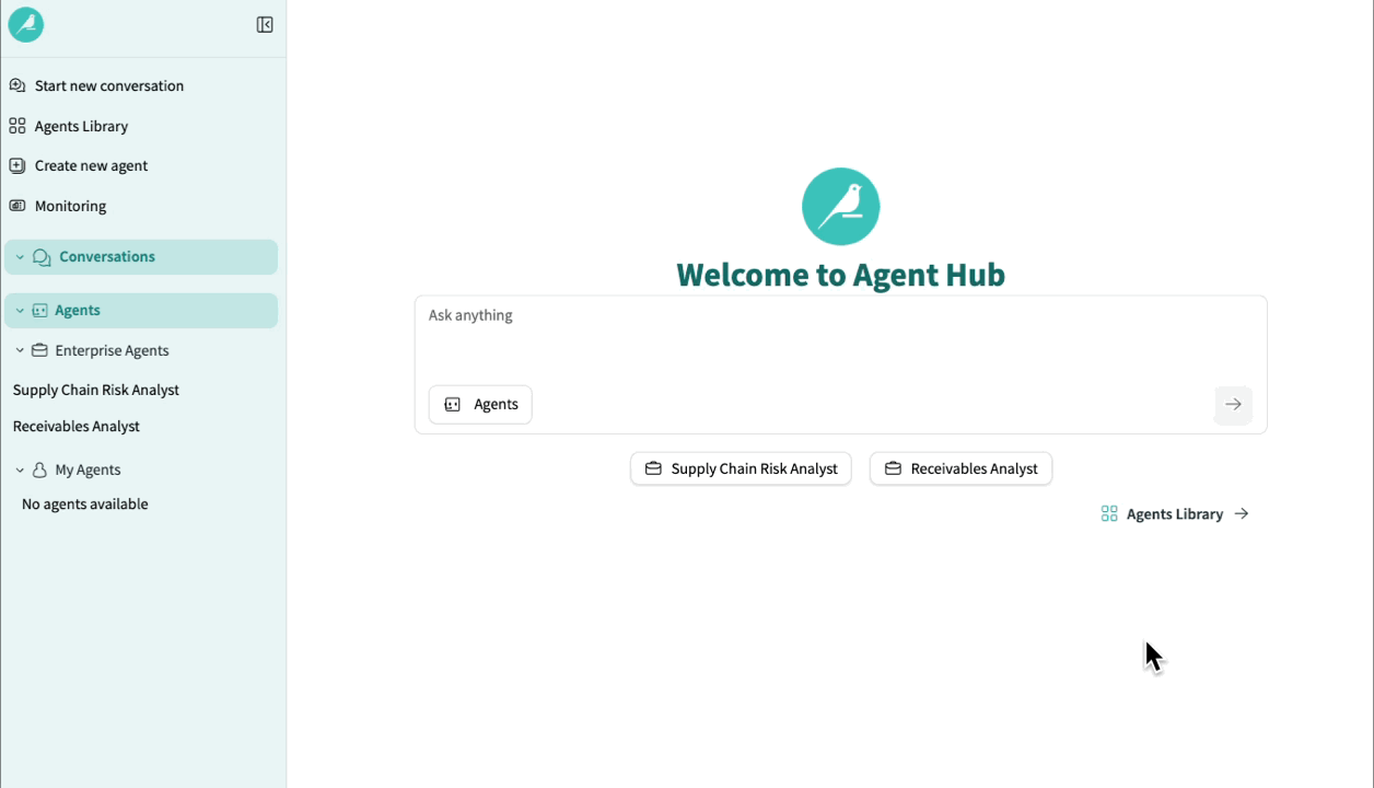 Dataiku agent hub screen demo