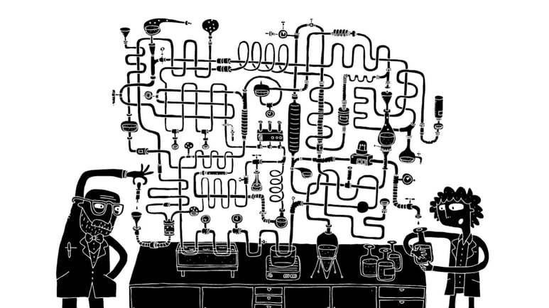 black and white cartoon