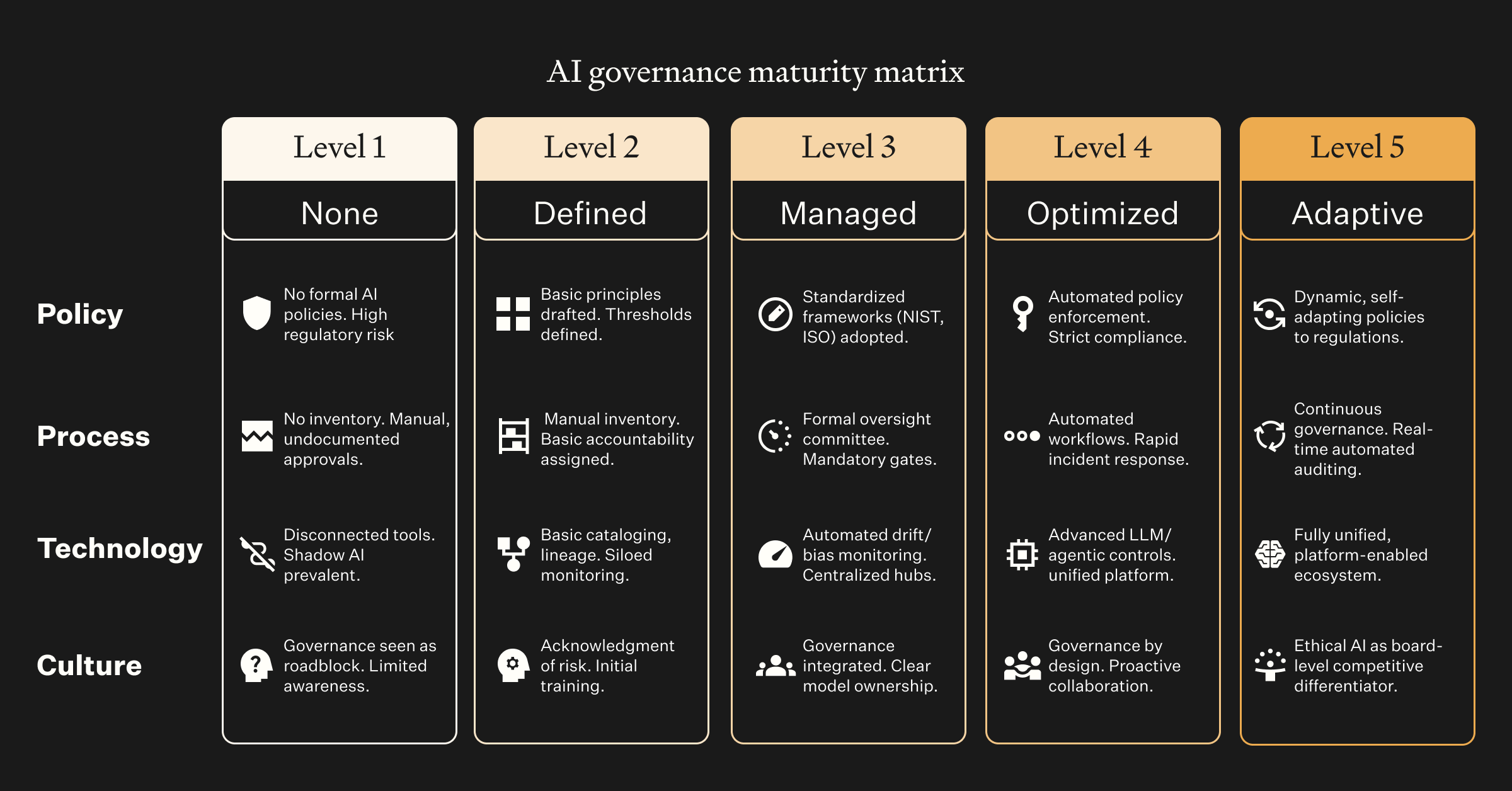 ai governance maturity matrix