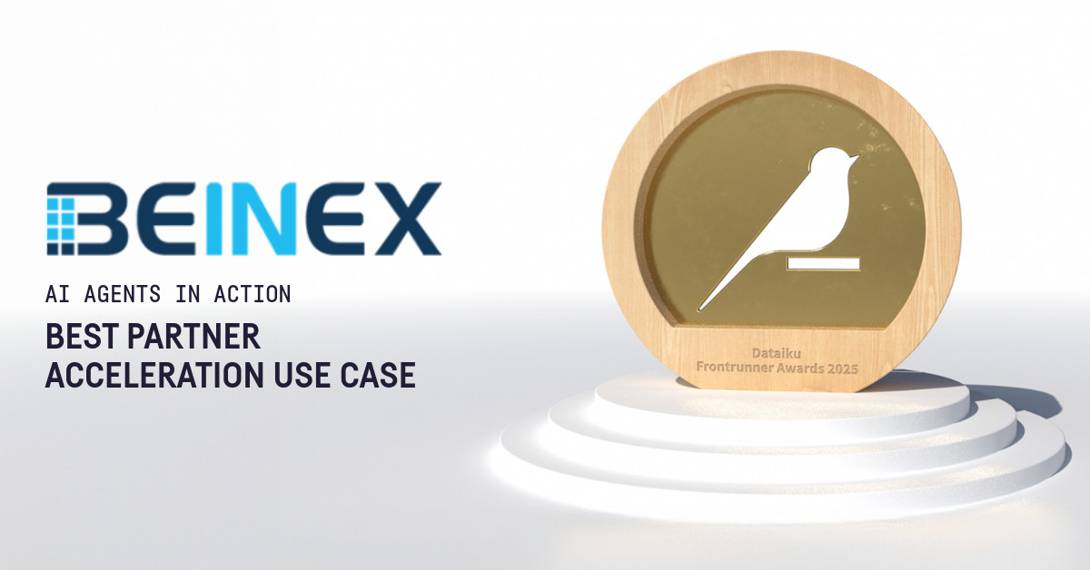 Beinex Best Partner Acceleration Use Case Dataiku Frontrunner Awards 2025