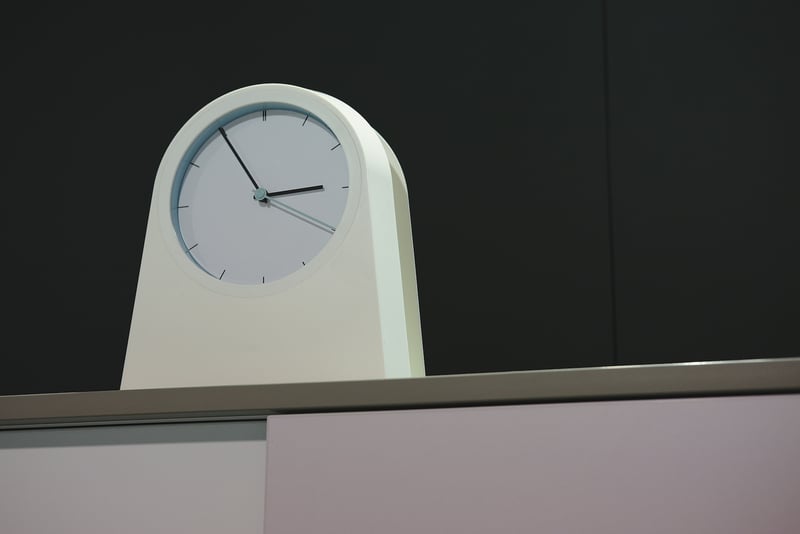 white clock