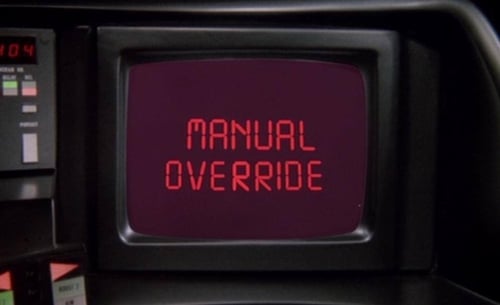 Manual override TV image