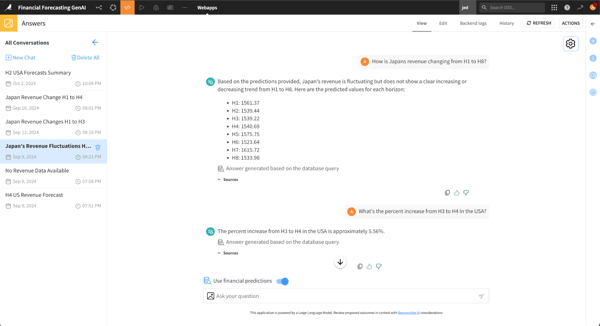 financial forecasting genai webapps