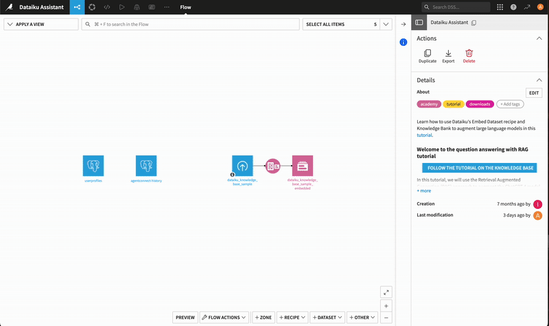 new visual agent in Dataiku