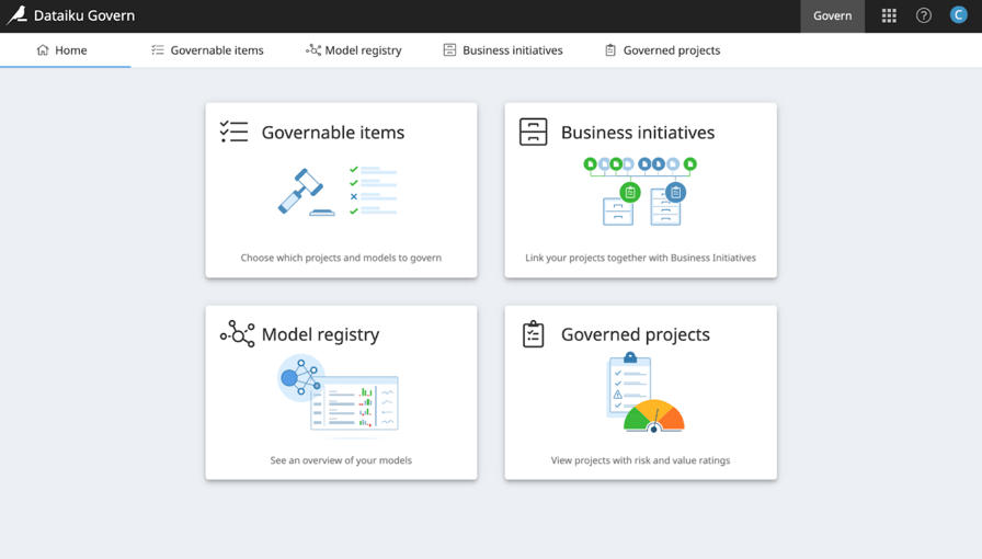 Dataiku Govern screenshot