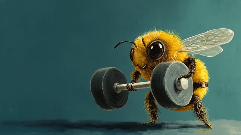 bee with weights
