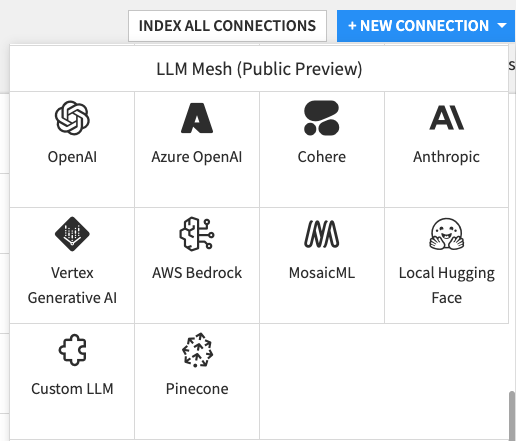 LLM Mesh connections