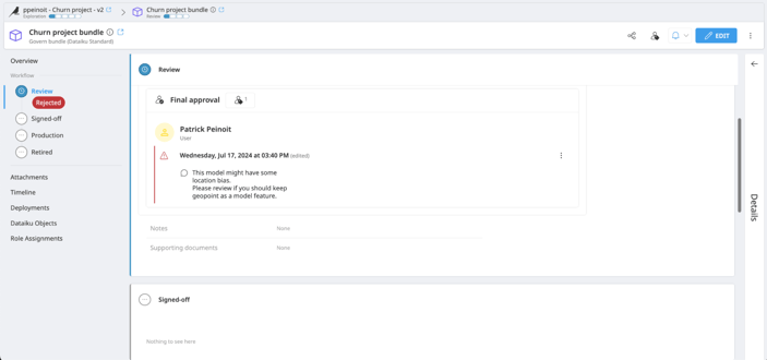 dataiku churn project bundle
