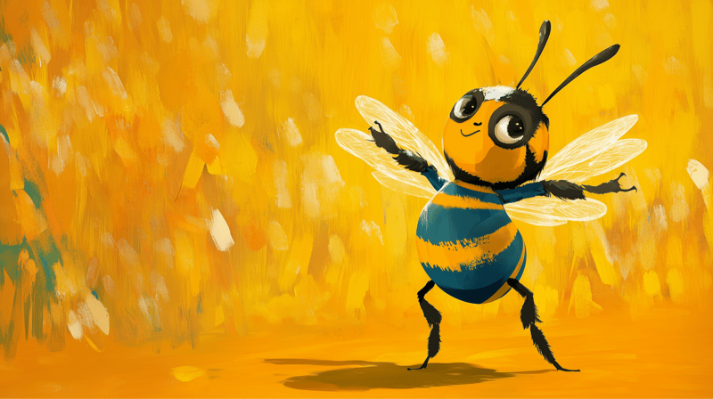 bee doing its waggle dance