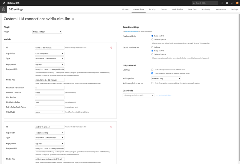 custom LLM connection