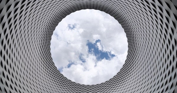 the sky seen from below